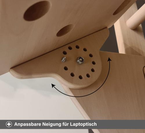 Laptoptisch - Einstellung der Neigung