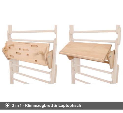2 in 1 Funktion - Multifunktional als Klimmzugbrett und Laptoptisch