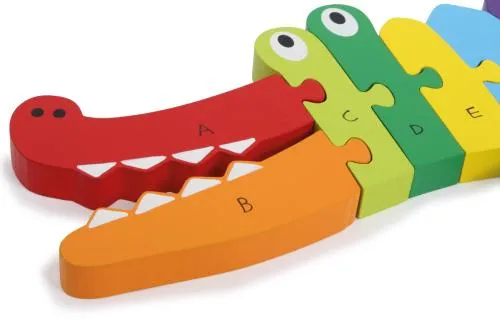 Krokodil ABC Puzzle aus Holz