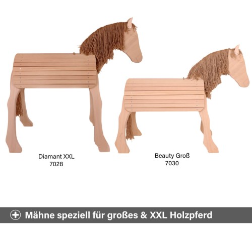 Mähne für Pferde ist speziell für unser großes & unser XXL Holzpferd