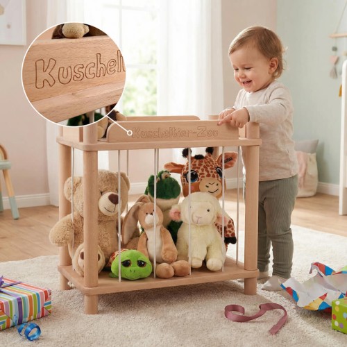 Personalisierter Kuscheltier Zoo mit Namensgravur als besonderes Geschenk für Kinder