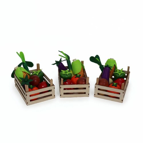 3er Set Holz Lebensmittel