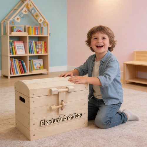 Personalisierte Schatzkiste aus Holz