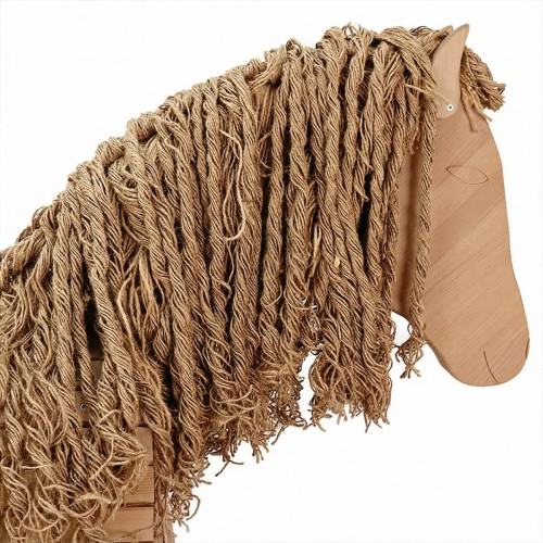 Ersatz Mähne für Holzpferd befestigen