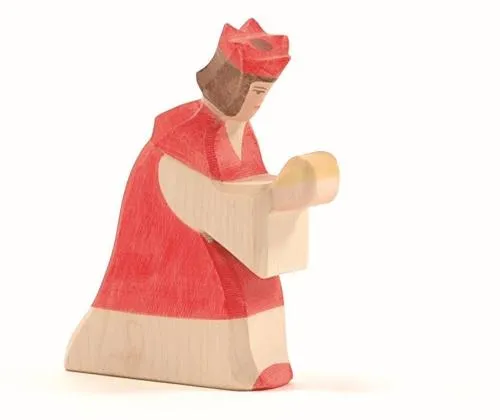ostheimer-koenig-rot Weihnachtsgeschenk Holz öko Naturspielzeug pädagogisch wertvolles Spielzeug Montessori Waldorf Holztiger Ostheimer Spielbauernhof