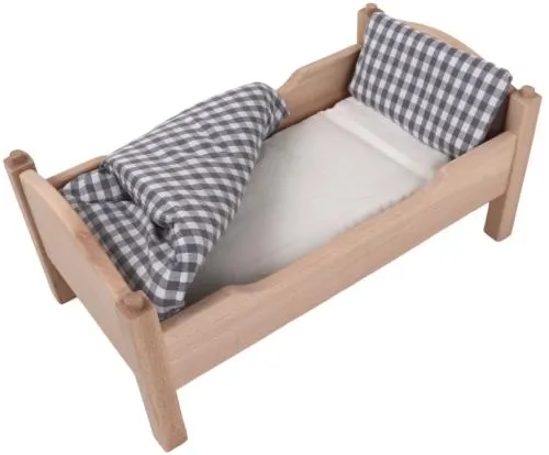 Bettwäsche für Puppenbett - 3 teilig mit Matratze, Kissen, Decke