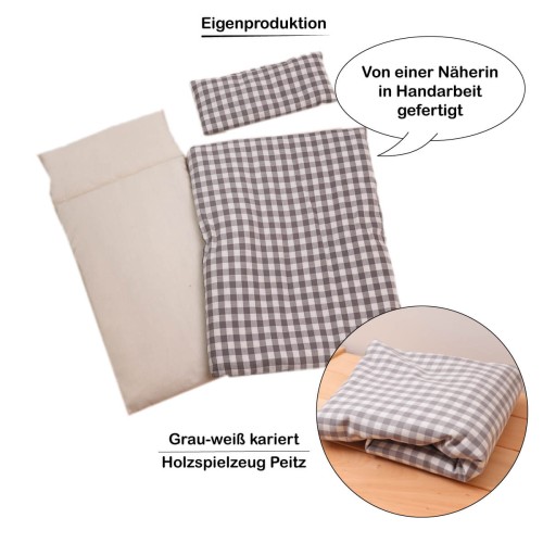 Puppenbettwäsche Eigenproduktion in Handarbeit