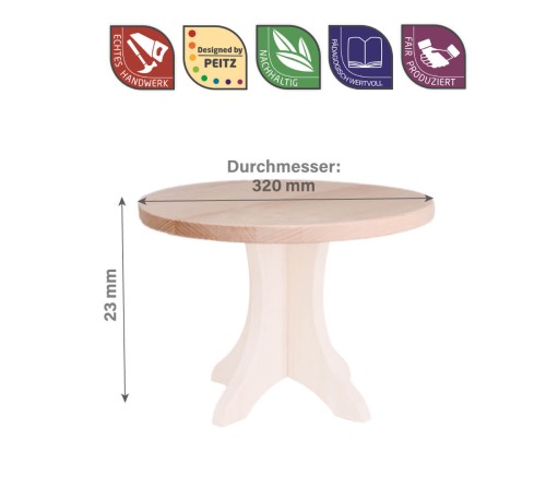 Abmessungen Puppentisch weiß