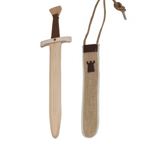 Ritterschwert aus Holz mit Schwertscheide