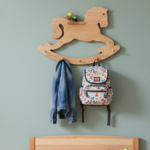 Garderobe Schaukelpferd mit Sitzbank