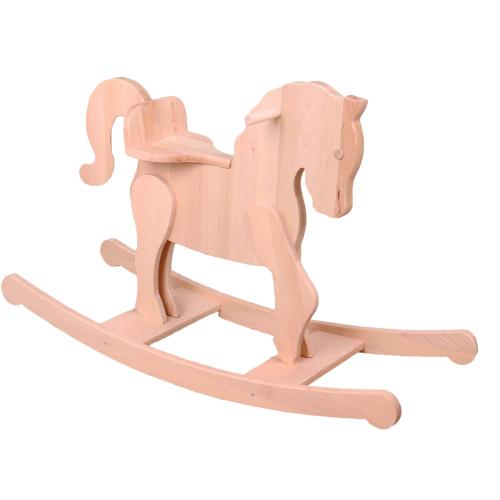 Schaukelpferd aus Holz Kinder-Schaukelpferd