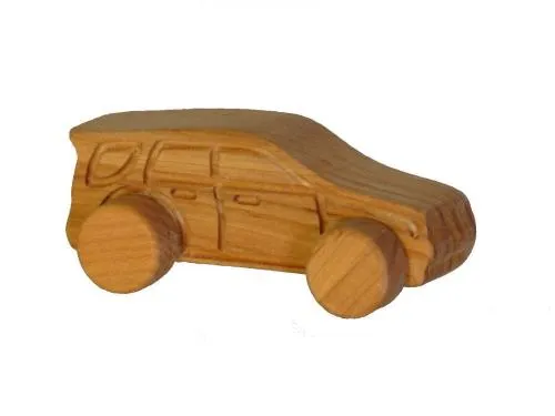 Natürliche Holz Schiebeauto ökologisches Holz-Spielzeug – Bio-Holzspielzeug – Naturholz-Spielzeug