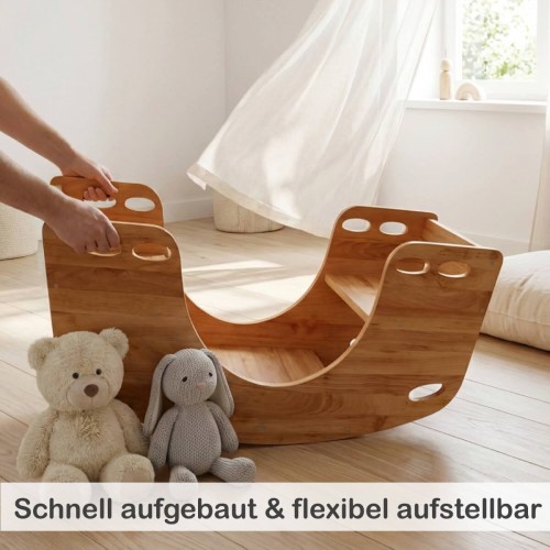Holz Schiffschaukel schnell aufgebaut und flexibel im Kinderzimmer einsetzbar