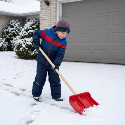 Schneeschaufel rot für Kinder