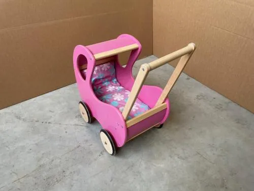 Holz Lauflernwagen für Kleinkinder in rosa