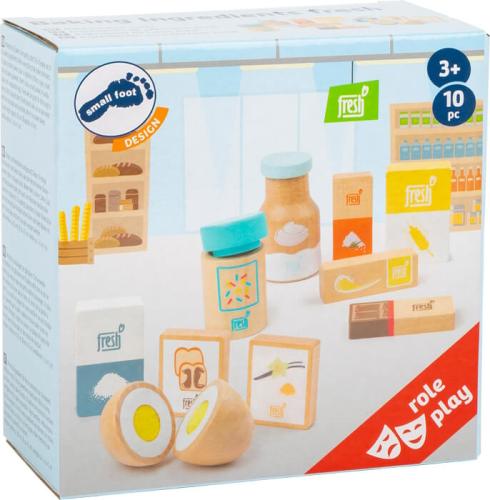 Backzutaten-Set „fresh“ | Back Spiellebensmittel aus Holz für Kaufladen & Spielküche