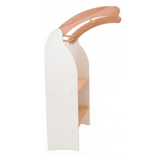 Preview: Spielhaus LUNA aus Holz – Weiß & Erle Massivholz | Waldorf Spielhaus für Kinder