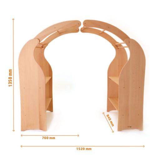 Einseitiger Buche-Spielständer "kleine Lena" | Kinderspielhaus | Waldorf Pädagogik