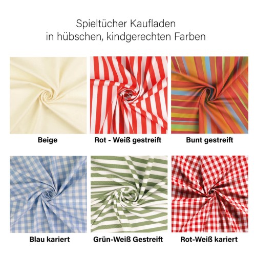 Preview: Kaufladen Spieltuch in verschiedenen Farben erhältlich - Zusammengelegt