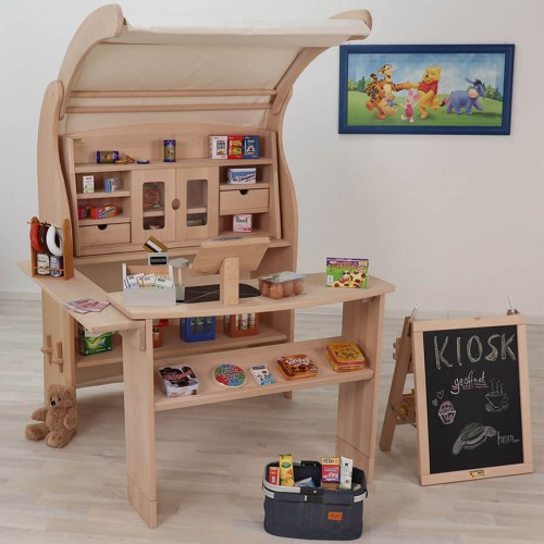 Marktstand für Kinder zum Spielen - Kaufladen Rollenspiel