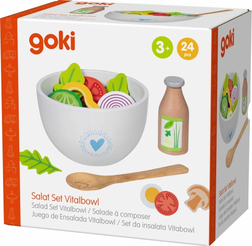 Salatbowl und Verpackung