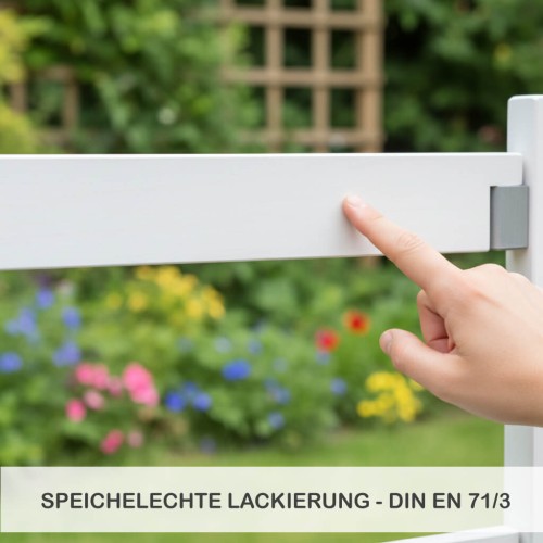 Steckenpferd Zaun aus Holz mit speichelechter Lackierung nach DIN EN 71/3 für sicheres Kinderspiel