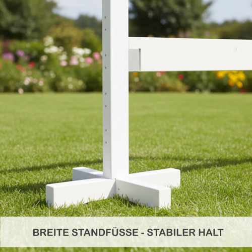 Breite Kreuzfüße sorgen für sicheren Stand beim Steckenpferd Zaun