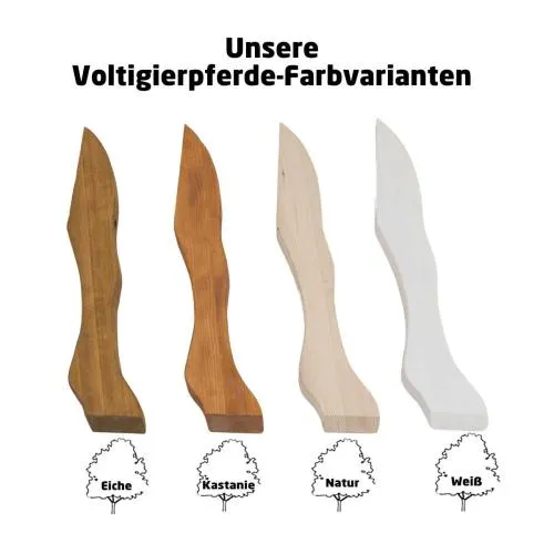 Putz-Hufe für Voltigier-Holzpferd mit Hufkratzer| bewegliches Bein | Auskratz-Hufe | 7026