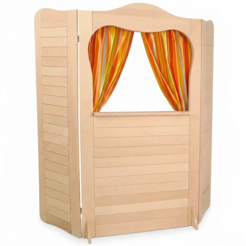 Handpuppentheater - Kasperle Vorhang bunt gestreift optional bestellbar