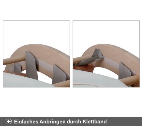 Waschanlage mit Klettband zum einfachen Anbringen