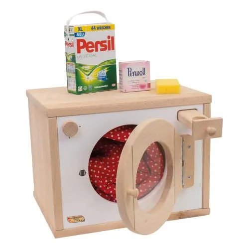 Kinder-Waschmaschine, weiß-natur | für Spielständer