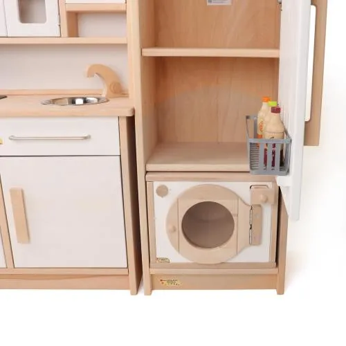 Kinder-Waschmaschine, weiß-natur | für Spielständer