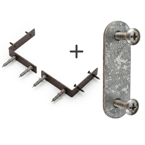 Set Wand-Befestigung + Verbindungsplatte