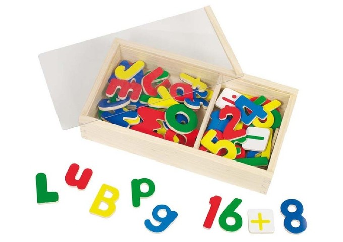 Holzbuchstaben Oder Zahlen ABC-Magnetische Buchstaben Holz Alphabet Kinder 
