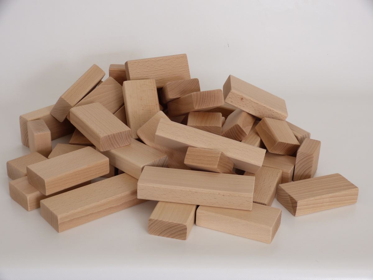 Holz Bauklötze Steine Set Kinder DIY Geistigen Lernspielzeug Spaß ❤ 