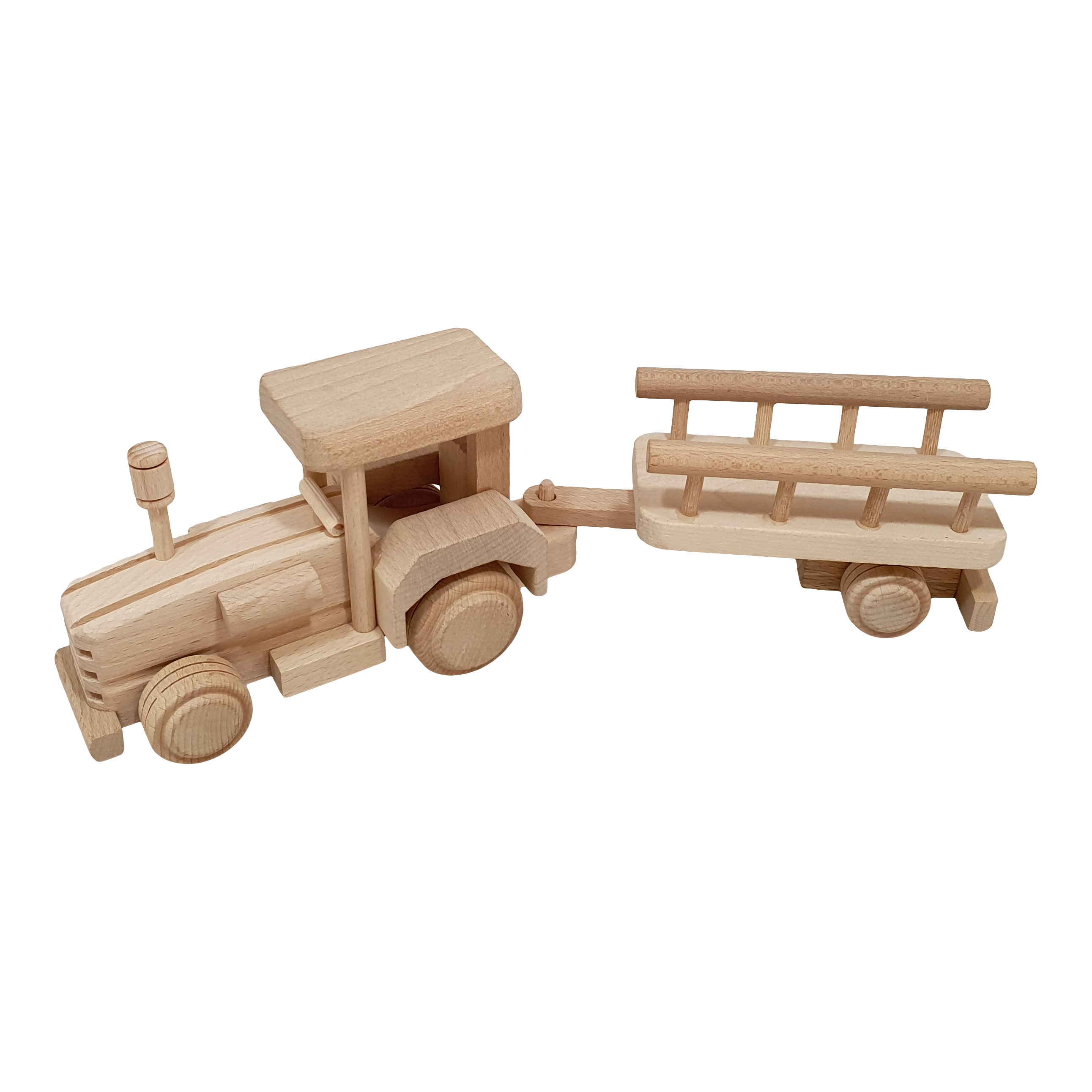 Holz Kinder Traktor Mit Anhanger Holz Spielzeug Peitz