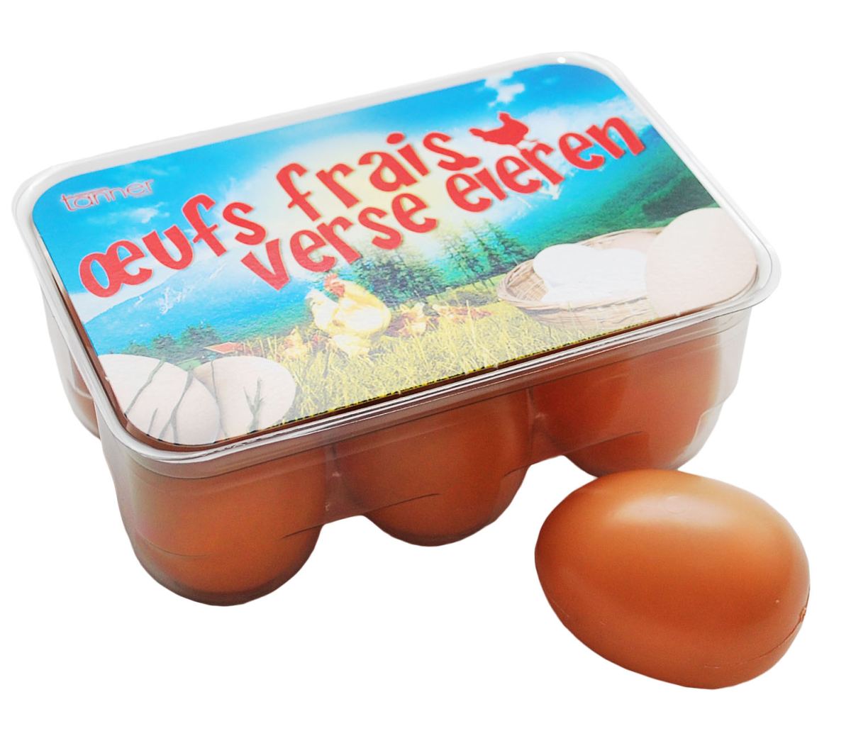 Kaufladen Spielladen Kinderküche Kaufmannsladen Ei 3 Eier Holz 