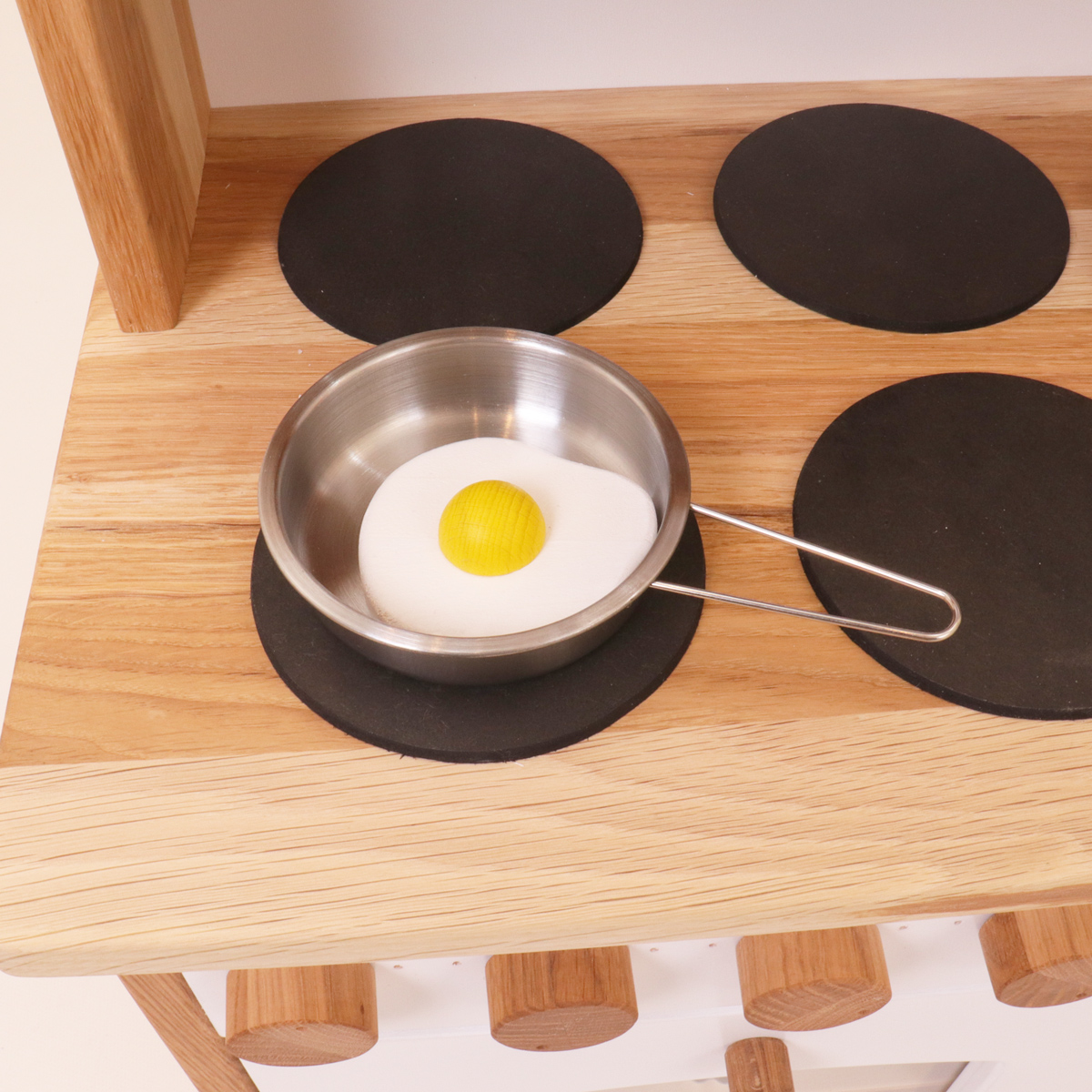 6 STÜCKE Holz Eier Eigelb Pretend Play Küche Lebensmittel Kochen Kinder Kind la 