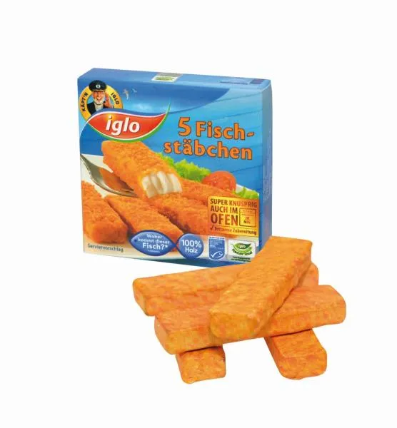 Kinderspielzeug aus Holz Iglu-Fischstäbchen – lecker – als nützliches Spielküchenzubehör oder für den Kaufladen als Kaufladenzubehör