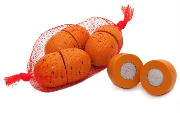 Kinderspielzeug Kartoffeln im Netz – lecker – als nützliches Spielküchenzubehör oder für den Kaufladen als Kaufladenzubehör