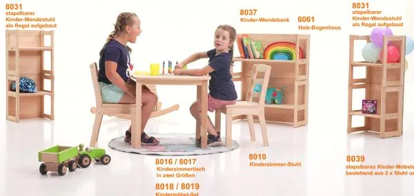 Kinderstuhl | Sitzmöbel für den Kindergarten | Kindergarten-Stuhl | Kinder-Möbel 8010