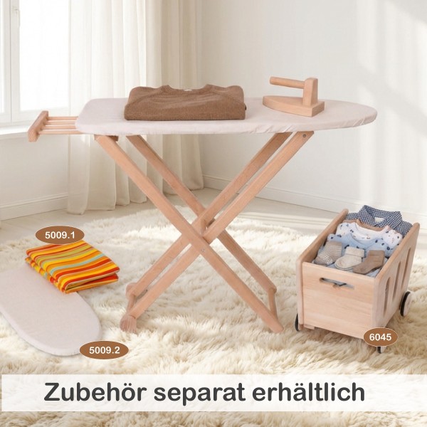 Kinder Bügelbrett mit Bezügen und Wäschekorb Zubehör