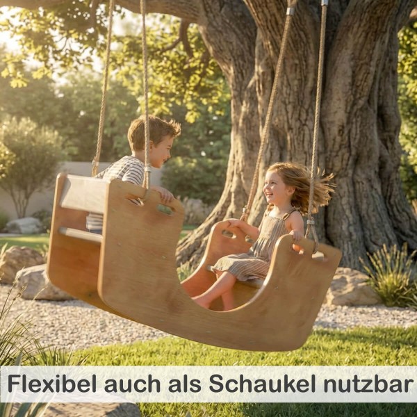 Schiffschaukel auch als Baum-Schaukel verwendbar durch Seile zum Dranhängen
