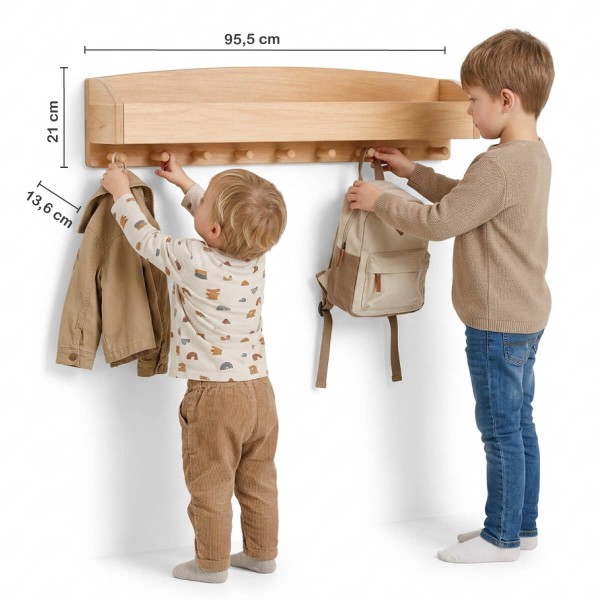 Montessori Garderobe - Größenvergleich Kinder