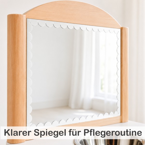 Montessori Waschtisch NERI mit großem Spiegel