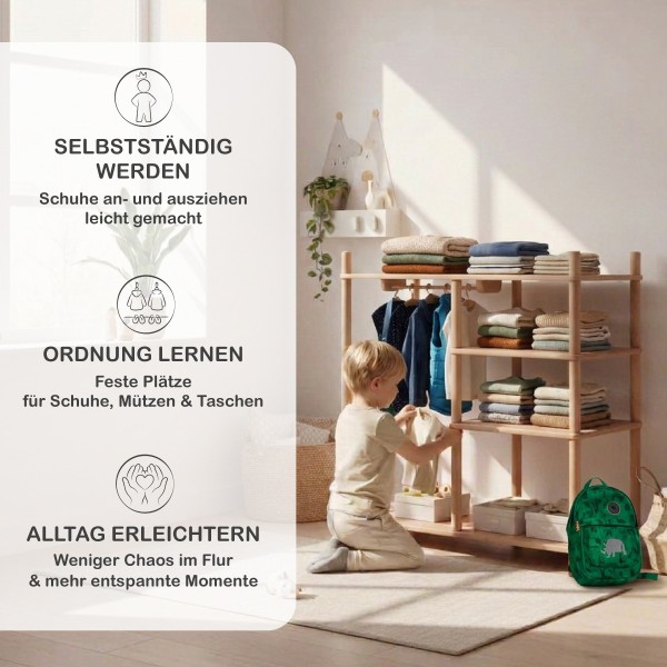 Montessori Kleiderschrank fördert Selbstständigkeit, Ordnung und Alltagserleichterung für Kinder