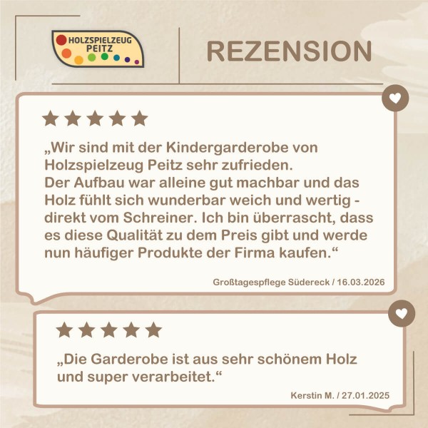 Kundenstimmen zu unseren Kundemöbel Garderoben