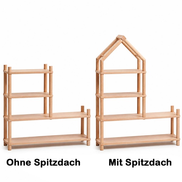 Kinder Schuhregal mit Sitzbank in zwei Naturholz-Varianten für Flur und Kinderzimmer