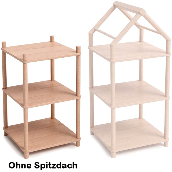 Montessori Bücherregal HELSINKI - Ohne Spitzdach