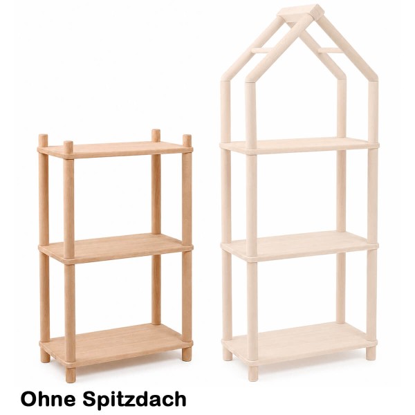 Montessori Bücherregal MONTREAL - Ohne Spitzdach